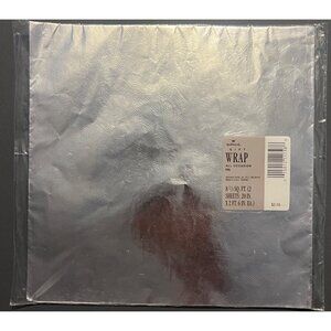 Vintage Hallmark All Occasions Foil Sealed‎ Gift Wrap - Silver Foil - 2 Sheets